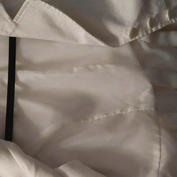 White 3/4 sleeve peplum Blazer - Picture 8 of 9